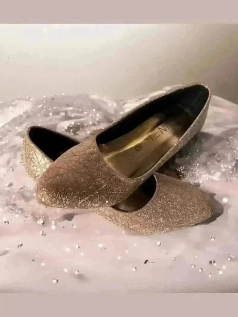 Coral Shimmer Ballerina Shoes - cunei